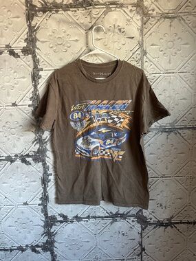 Urban outfitters Brown Graphic Racing Tee - Men's Cotton T-Shirt